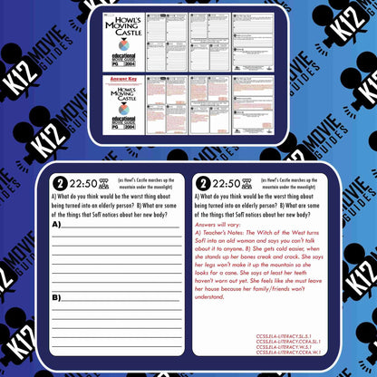 Howl's Moving Castle Movie Guide | Worksheet | Google Slides (PG - 2004) Sample