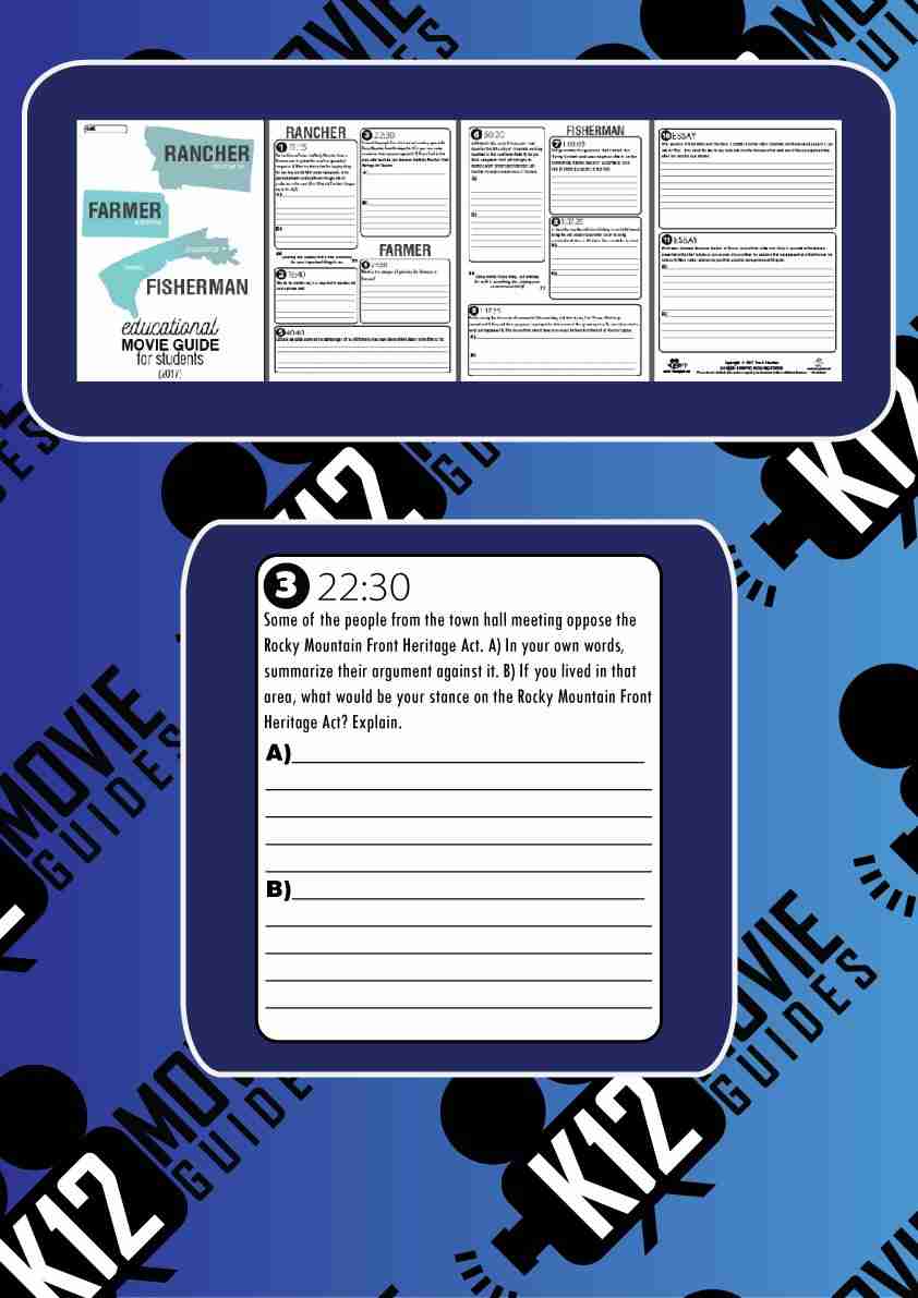 Rancher, Farmer, Fisherman Movie Guide Questions Sample