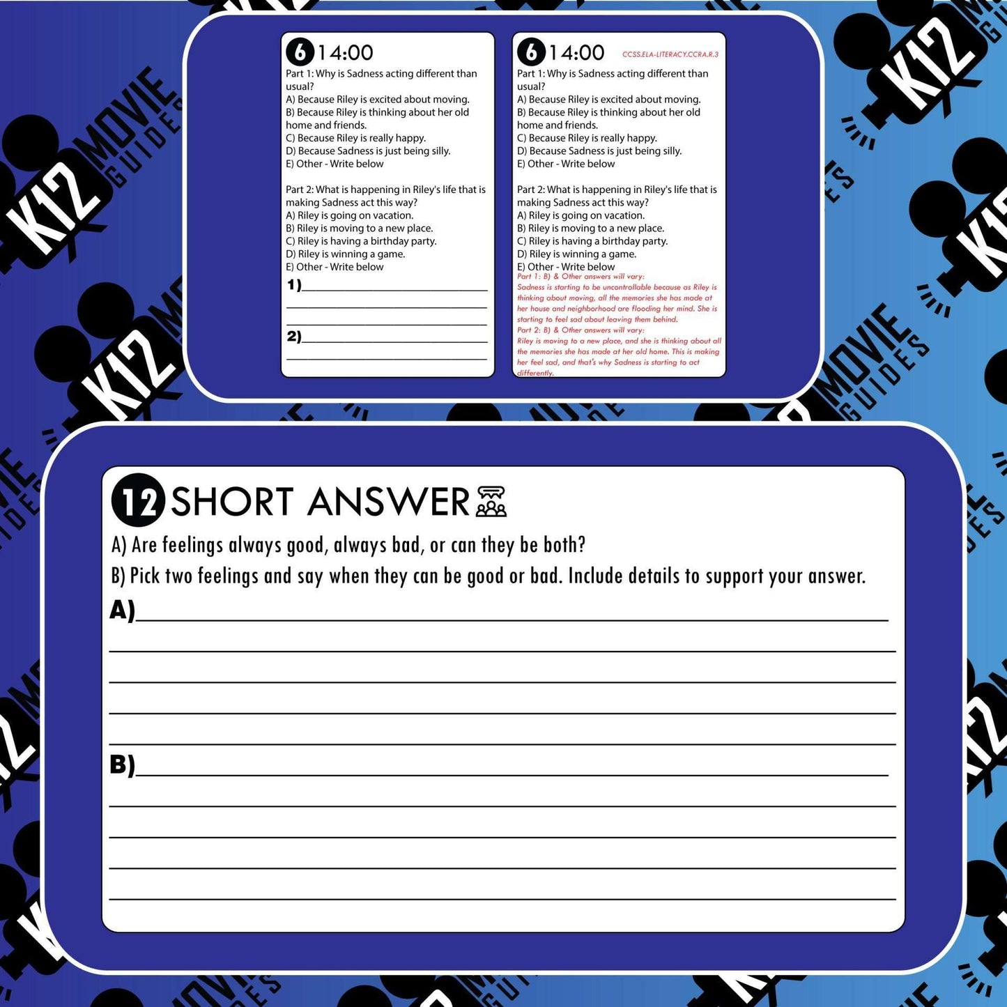 Movie Guide Substitute Version made for Inside Out (PG - 2015) Sample