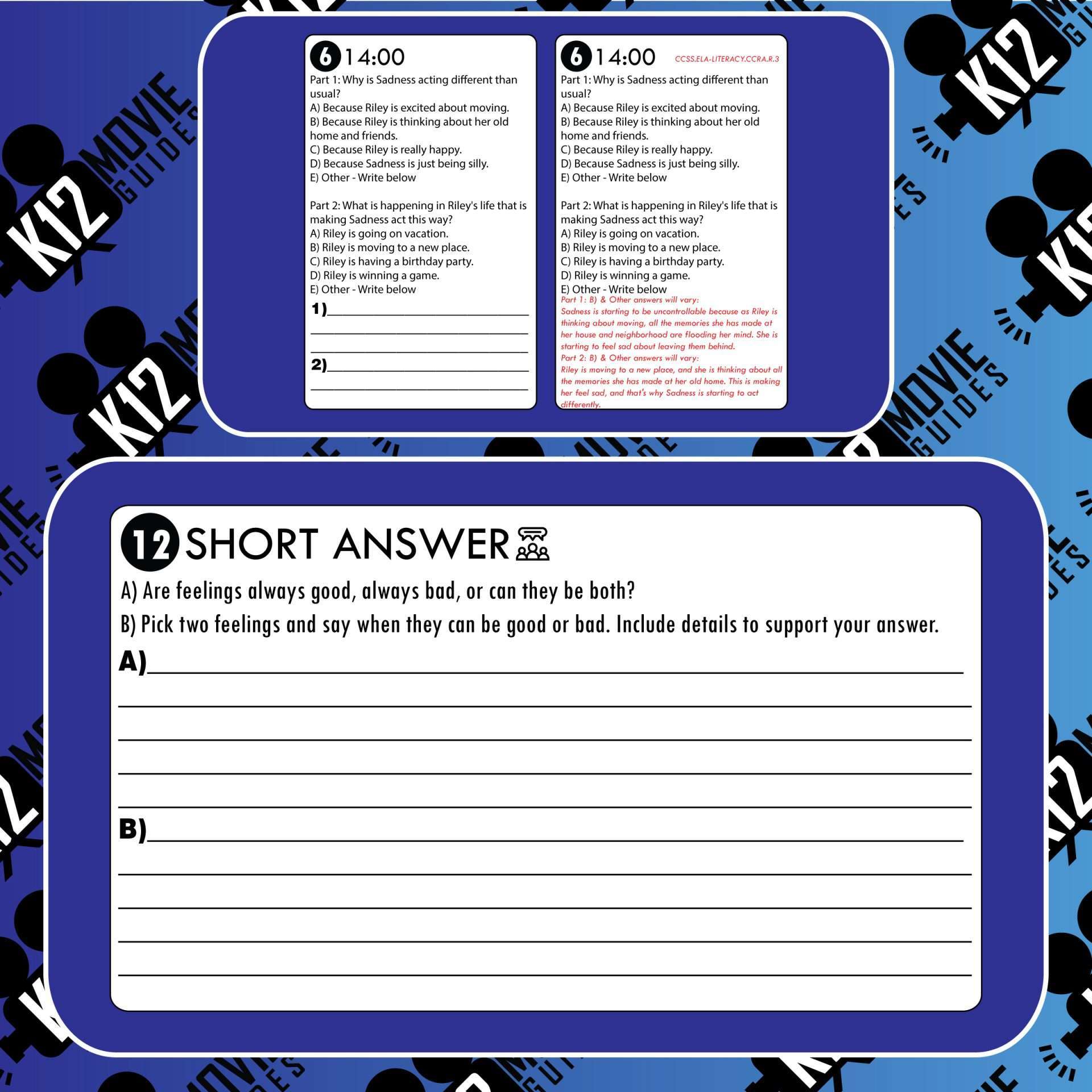 Movie Guide Substitute Version made for Inside Out (PG - 2015) Sample