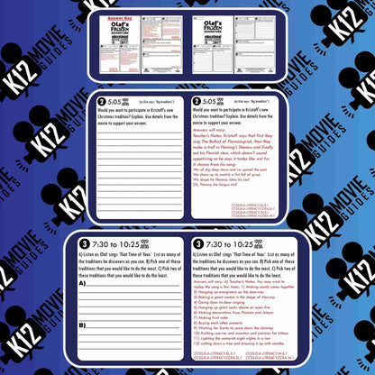Olaf's Frozen Adventure Movie Guide | Worksheet | Questions | Google Slides (G - 2017) Sample