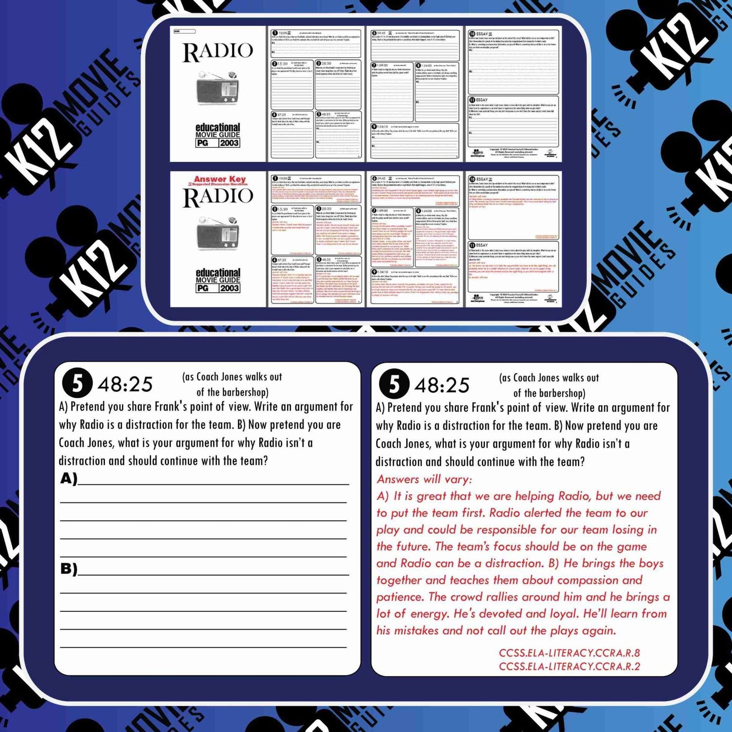 Radio Movie Guide | Worksheet | Questions | Google Slides (PG - 2003) Sample