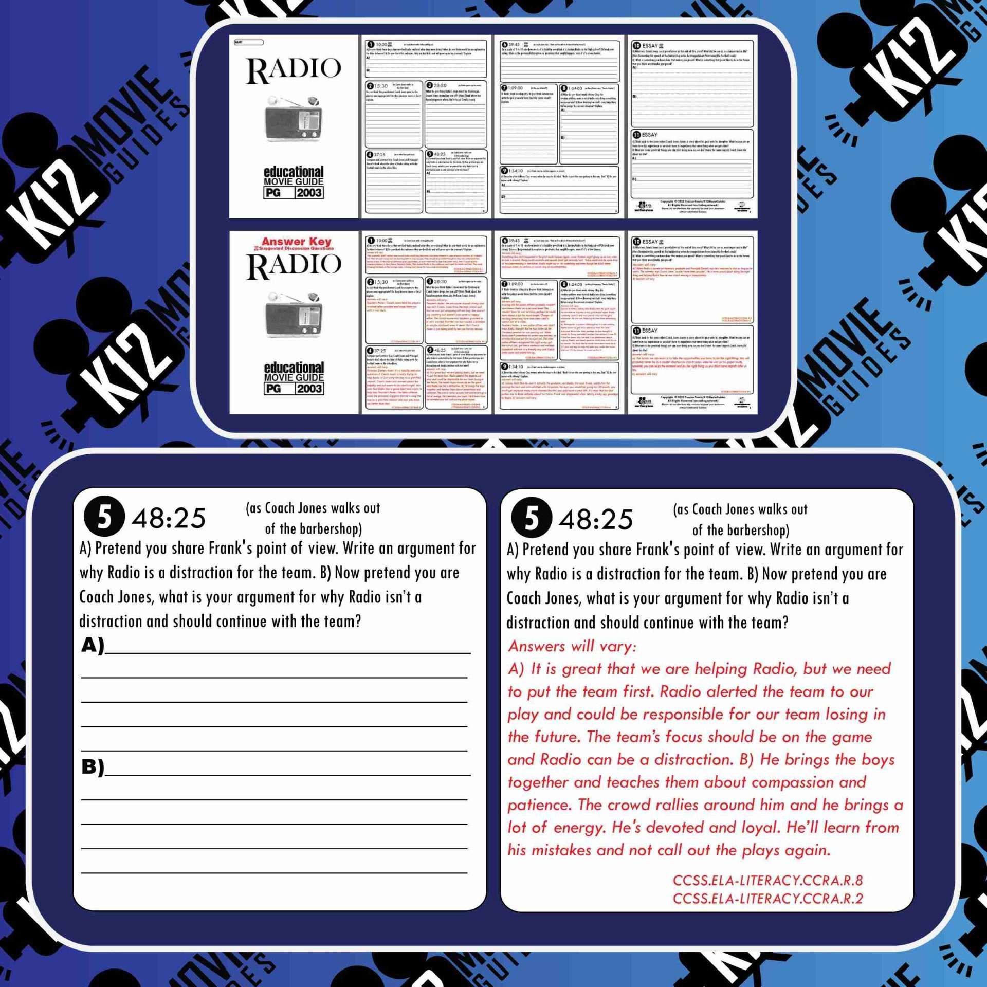 Radio Movie Guide | Worksheet | Questions | Google Slides (PG - 2003) Sample