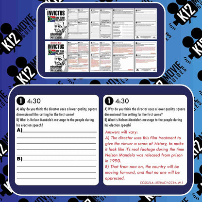 Invictus Movie Guide | Questions | Worksheet | Google Form (PG13 - 2009) Free Sample