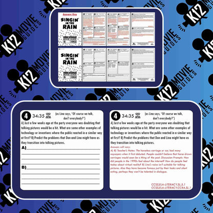 Singin' in the Rain Movie Guide | Worksheet | Questions | Google (G - 1952) Sample