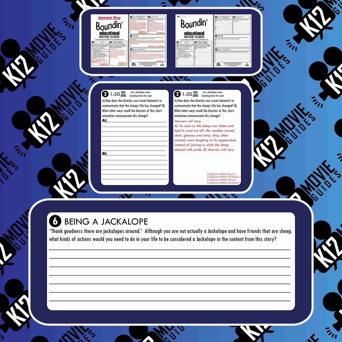 Boundin' Pixar Short Video Guide | Questions | Worksheet | Google Form (2003) Sample