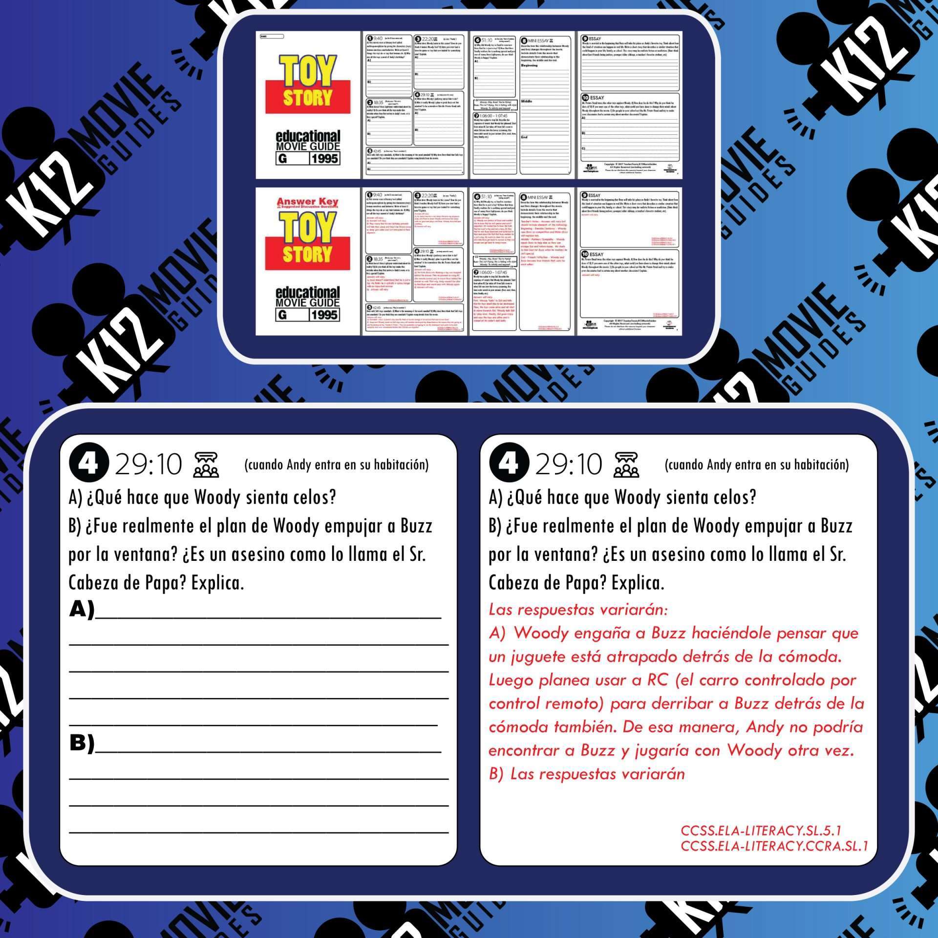 Movie Guide made for Toy Story in Spanish | Español (G - 1995) Sample