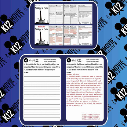 Midnight in Paris Movie Guide | Worksheet | Questions | Google Slides (PG13 - 2011) Sample