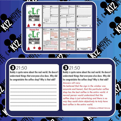 Elf Movie Viewing Guide | Questions | Worksheet | Google Form (PG - 2003) Free Sample