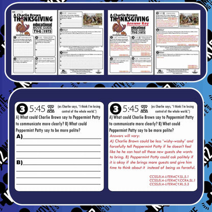 A Charlie Brown Thanksgiving Movie Viewing Guide | Worksheet | Google (1973) Free Sample