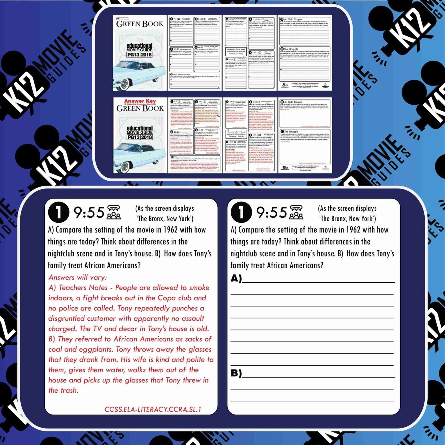Green Book Movie Guide | Questions | Worksheet (PG13 - 2018) Free Sample