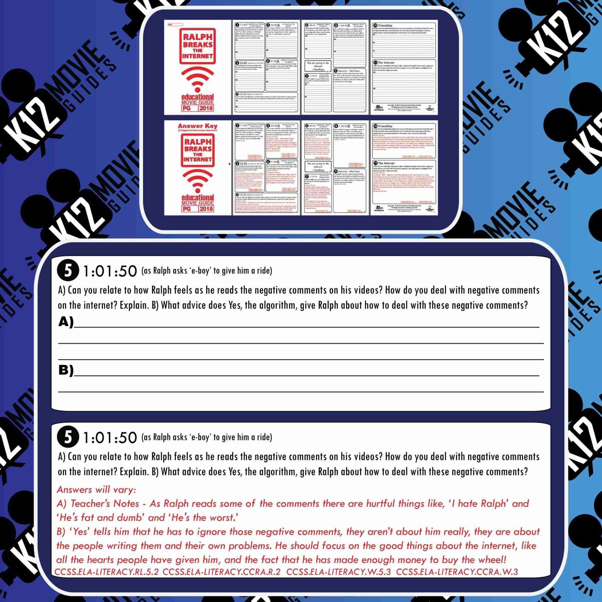 Ralph Breaks the Internet Movie Guide | Questions | Worksheet (PG - 2018) Free Questions