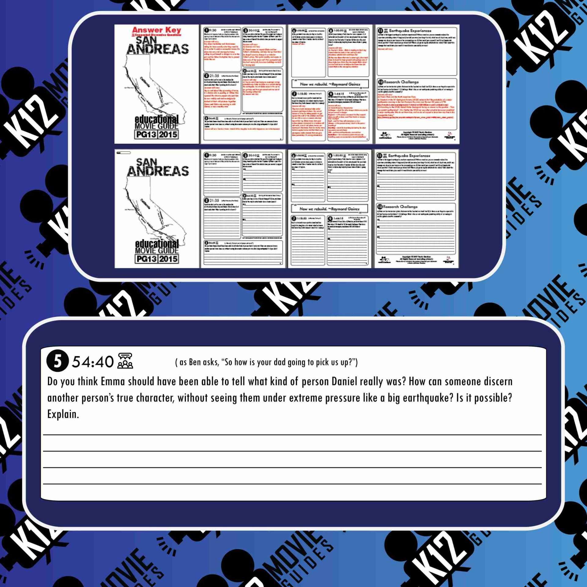 San Andreas Movie Guide | Questions | Worksheet (PG13 - 2015) Free Sample
