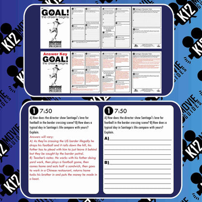 Goal! The Dream Begins Movie Guide | Questions | Worksheet (PG13 - 2005) Sample