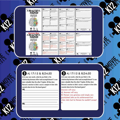 A Beautiful Mind Movie Guide | Questions | Worksheet (PG13 - 2001) Sample