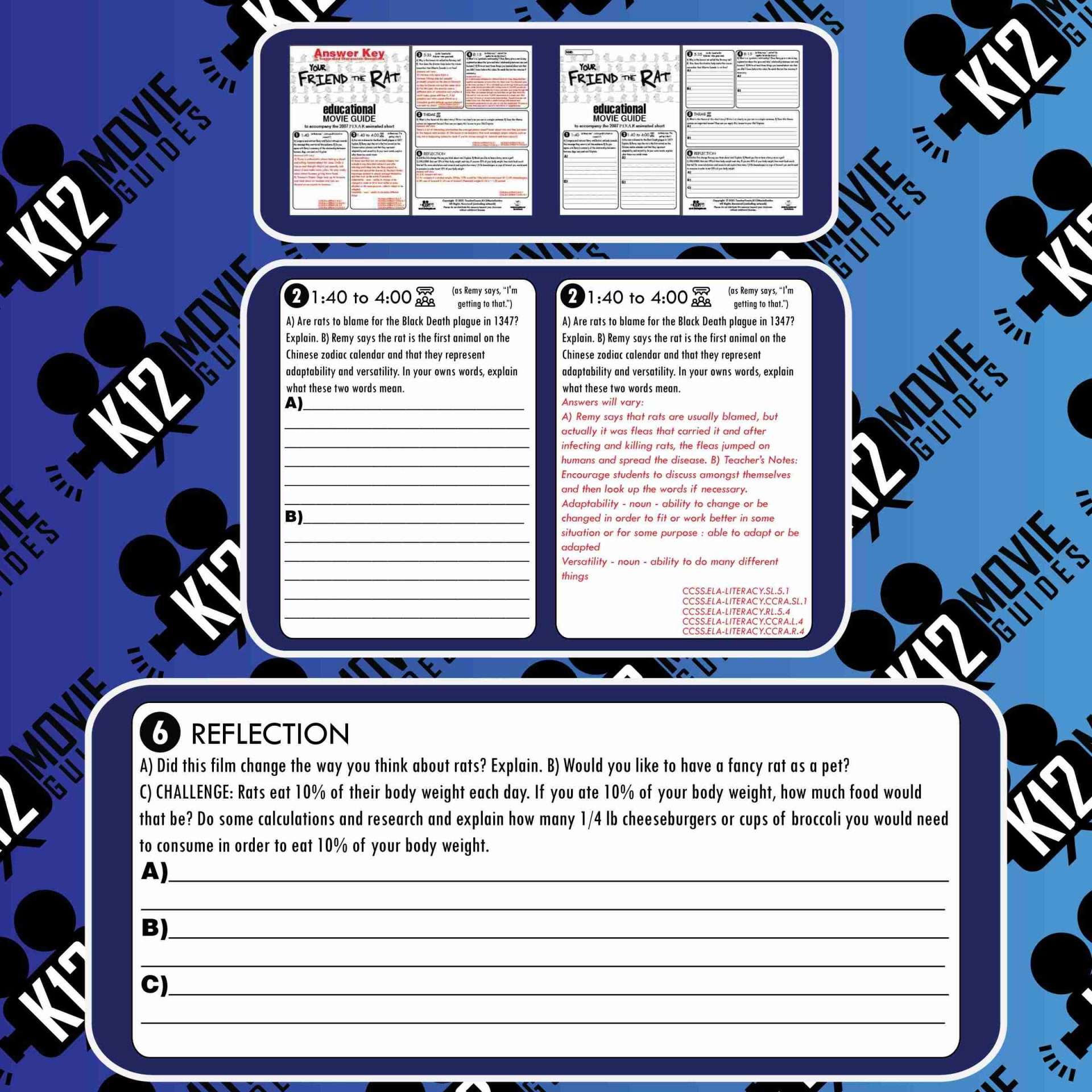 Your Friend the Rat Pixar Short Video Guide | Questions | Worksheet (2007) Sample