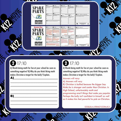 Spare Parts Movie Guide | Questions | Worksheet | Google Forms (PG13 - 2015) Free Sample
