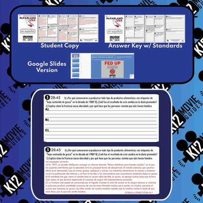Fed Up Documentary Movie Guide | Questions | Worksheet | Google Formats (PG - 2014) Sample