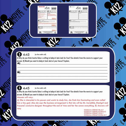 Auntie Edna Pixar Short Video Guide | Worksheet | Questions (2018) Sample