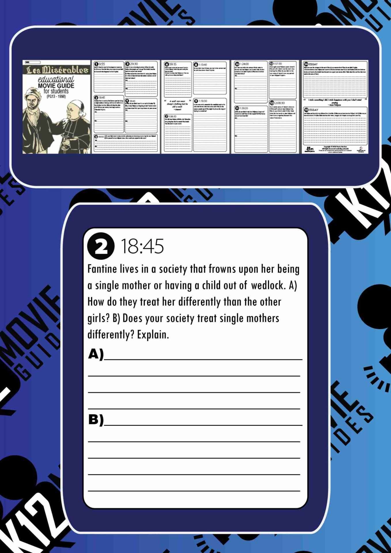 Les Misérables Movie Guide Questions Sample