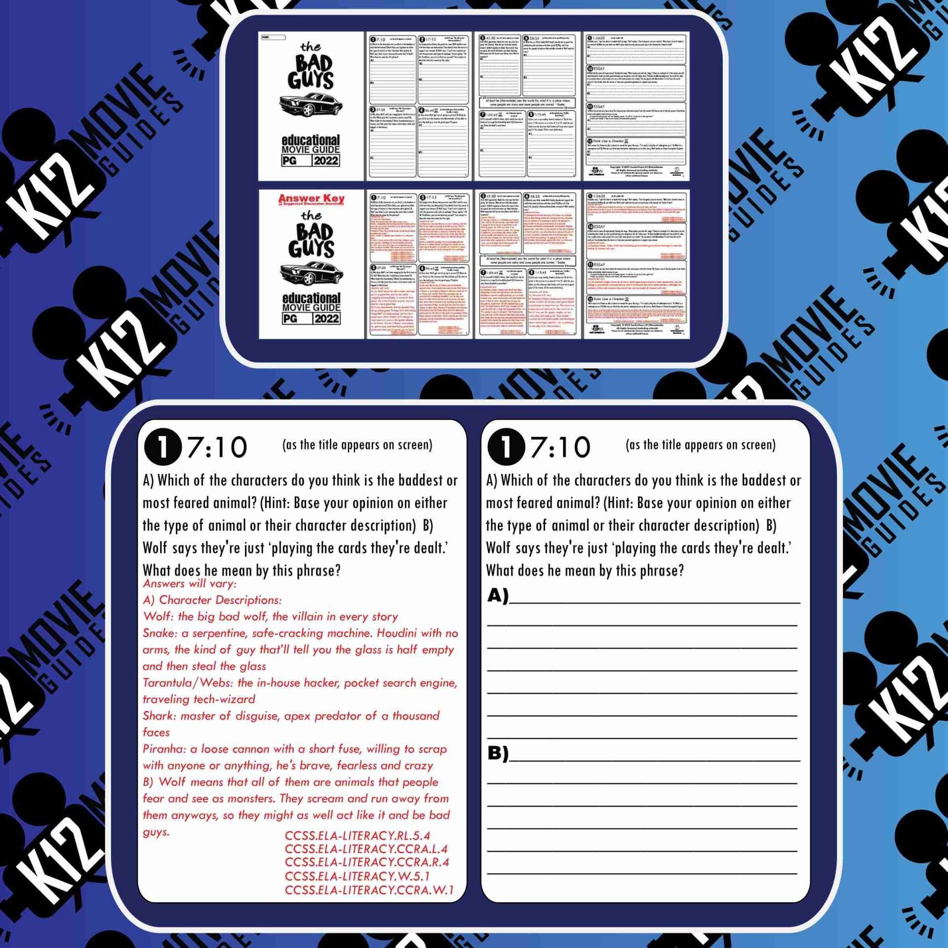 Bad Guys Movie Guide | Worksheet | Questions | Google Slides (PG - 2022) Sample