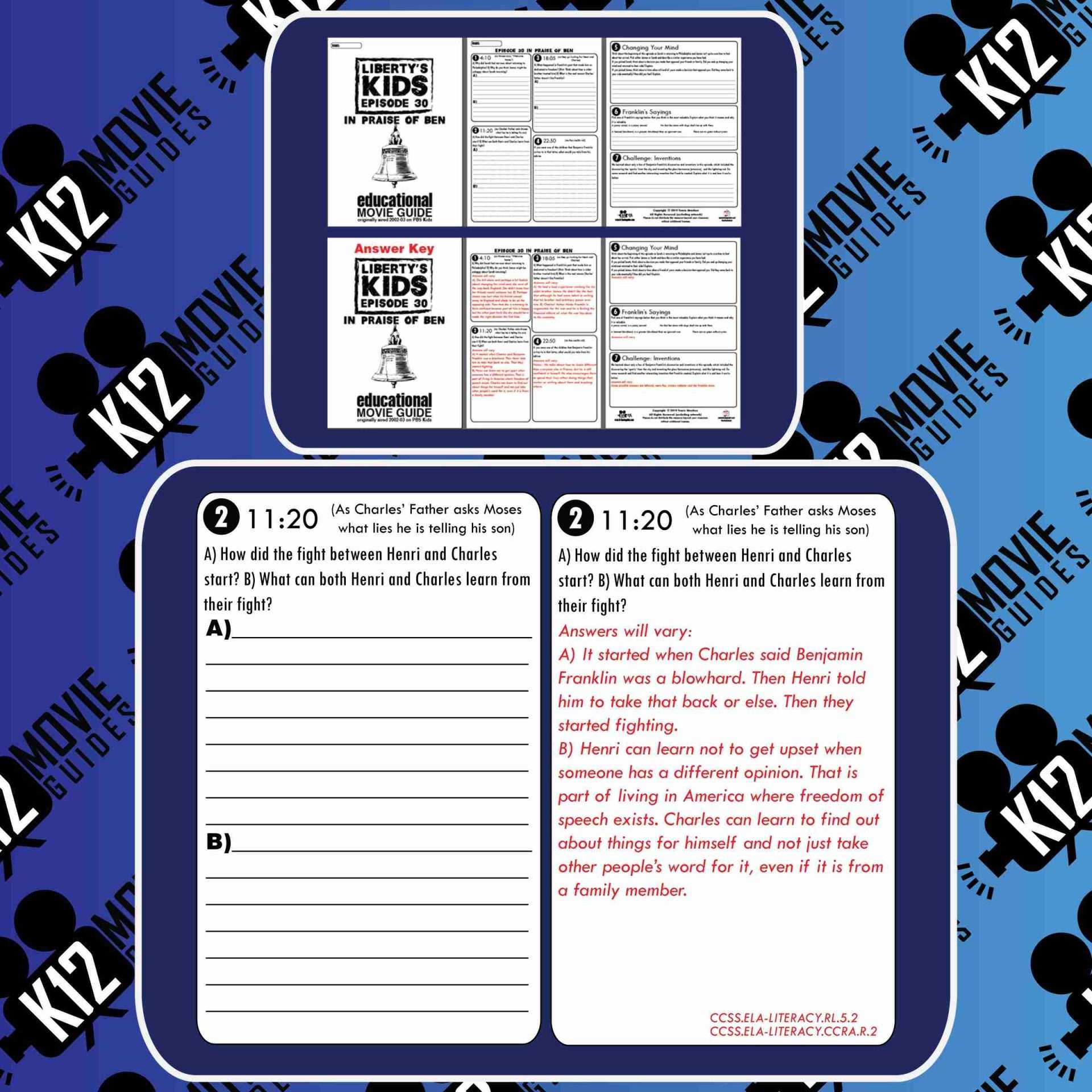Liberty's Kids | In Praise of Ben Episode 30 (E30) - Movie Guide | Worksheet Free Sample