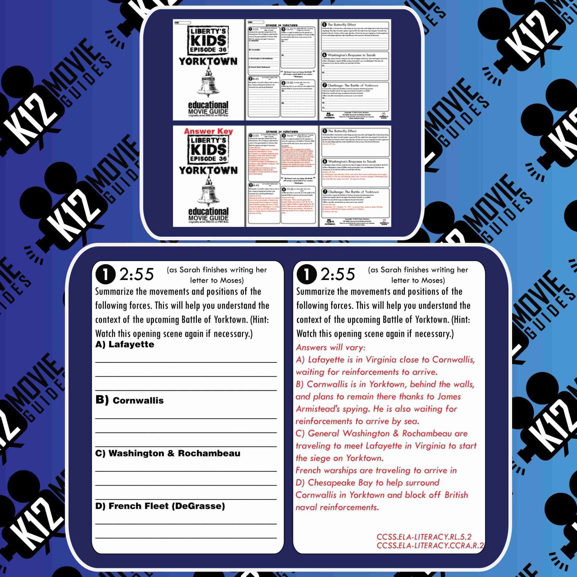 Liberty's Kids | Yorktown Episode 36 (E36) - Movie Guide | Worksheet Free Sample