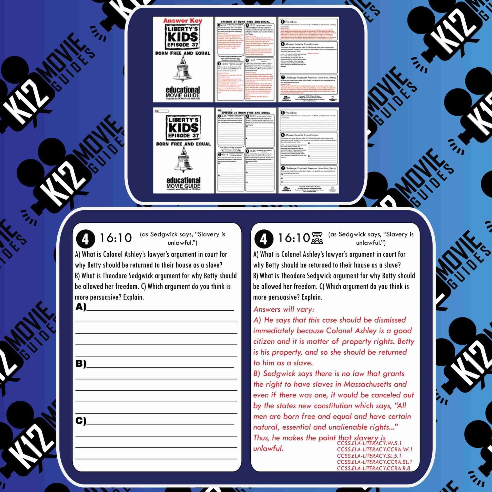 Liberty's Kids | Born Free and Equal Episode 37 (E37) - Movie Guide | Worksheet Free Sample