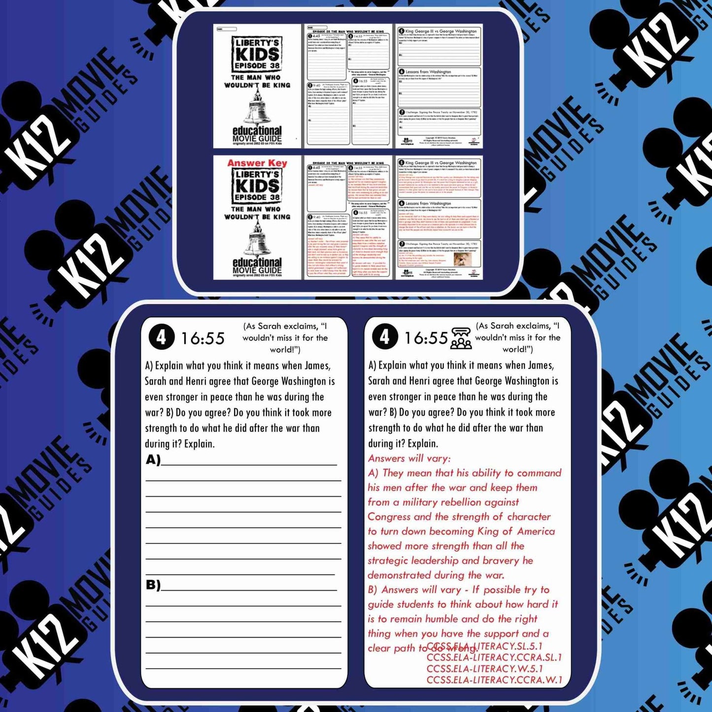 Liberty's Kids | The Man Who Wouldn't be King (E38) - Movie Guide | Worksheet Free Sample