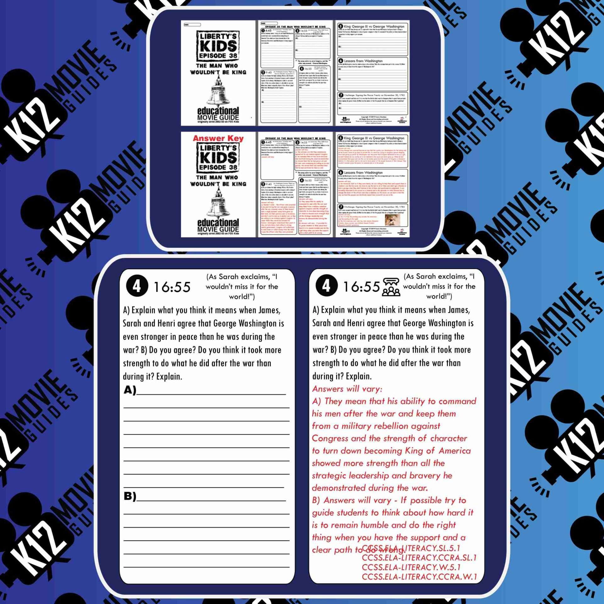 Liberty's Kids | The Man Who Wouldn't be King (E38) - Movie Guide | Worksheet Free Sample