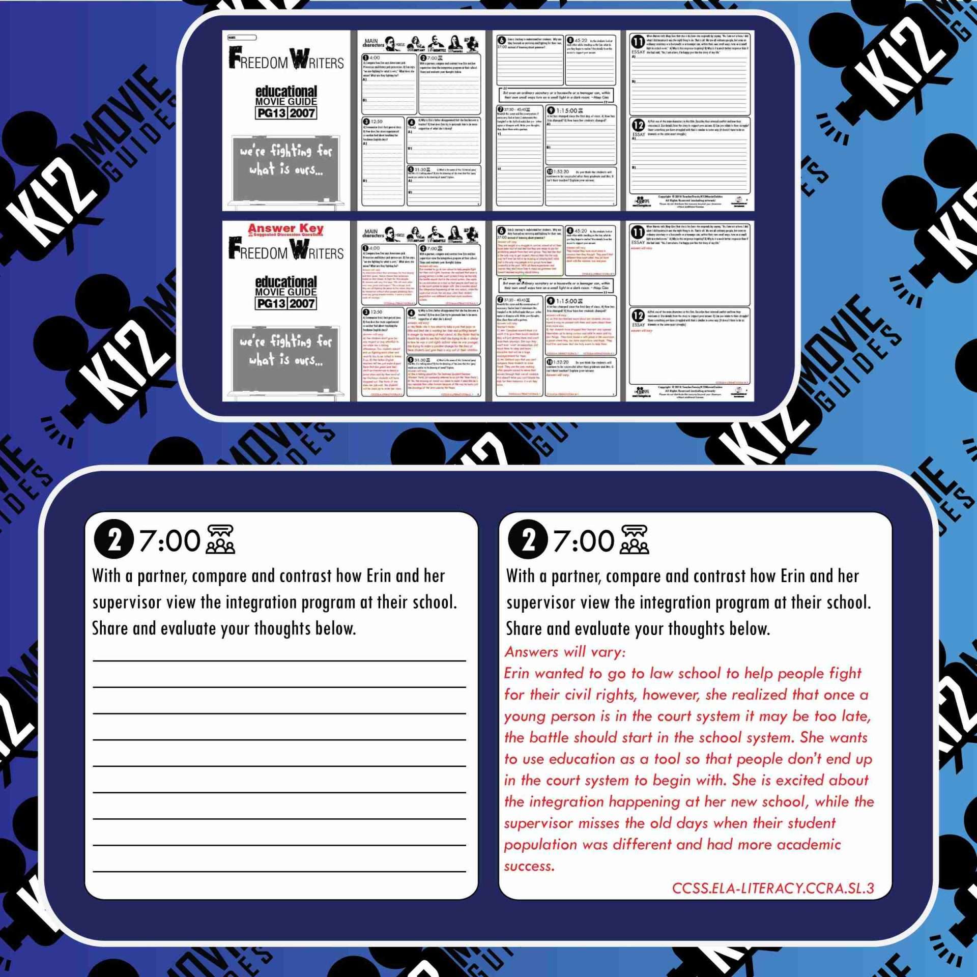 Freedom Writers Movie Guide | Questions | Worksheet (PG13 - 2007) Free Sample