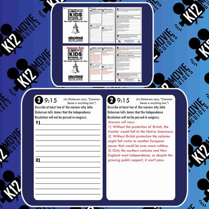 Liberty's Kids | The First Fourth of July Episode E13 - Movie Guide | Worksheet Free Sample