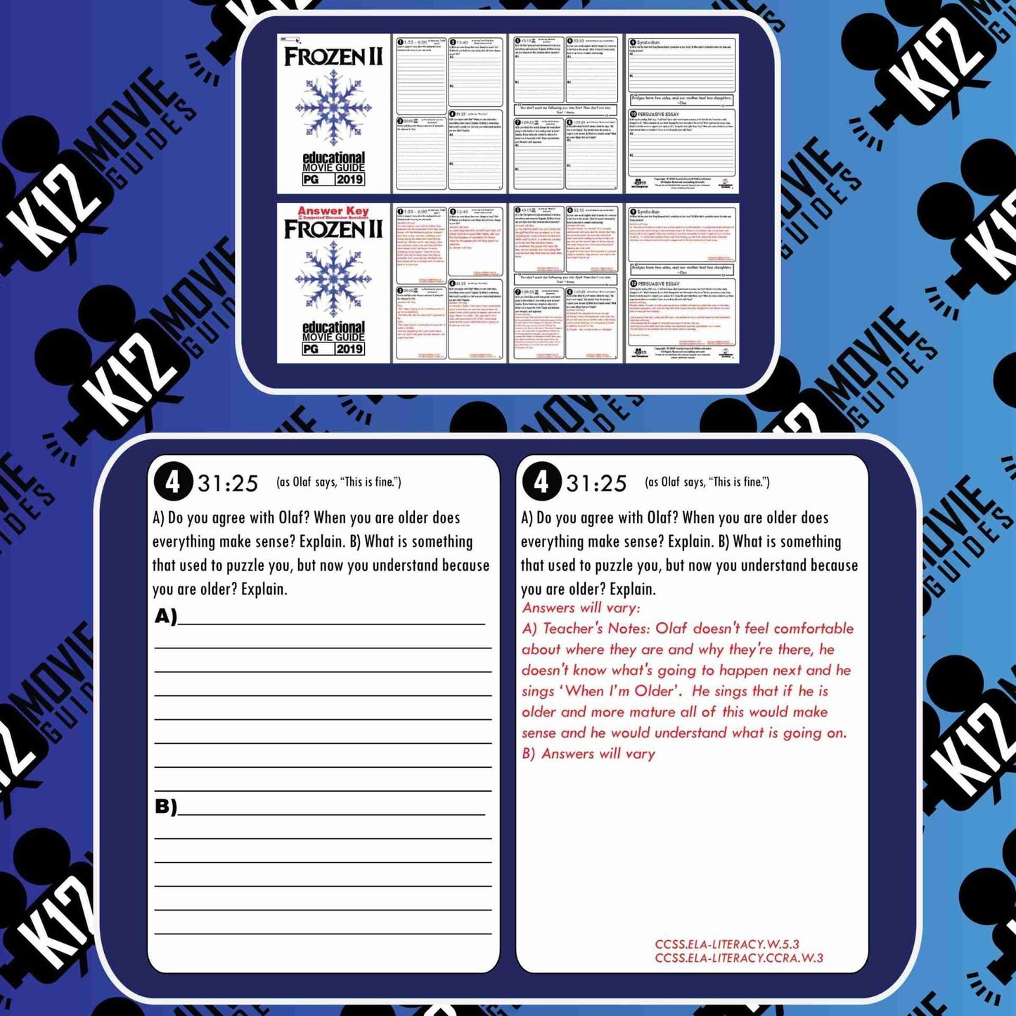 Frozen II Movie Guide | Questions | Worksheet (PG - 2019) Free Sample