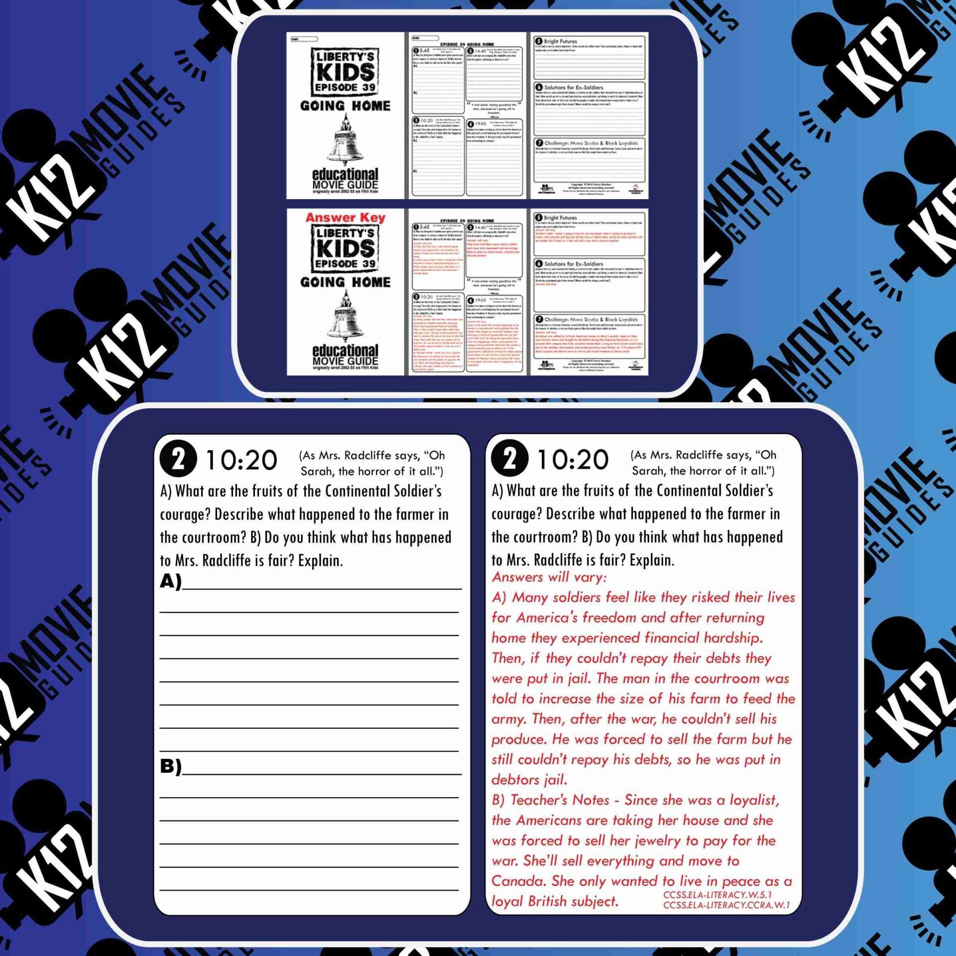 Liberty's Kids | Going Home Episode 39 (E39) - Movie Guide | Worksheet Free Sample