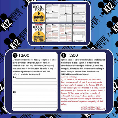 Hocus Pocus Movie Guide | Questions | Worksheet | Google (PG - 1993) Free Sample