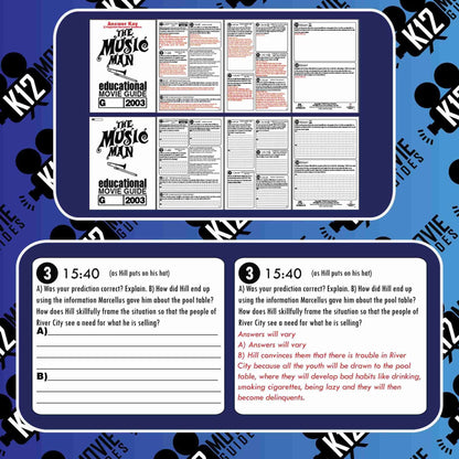 The Music Man Movie Guide | Questions | Worksheet (G - 2003) Free Sample