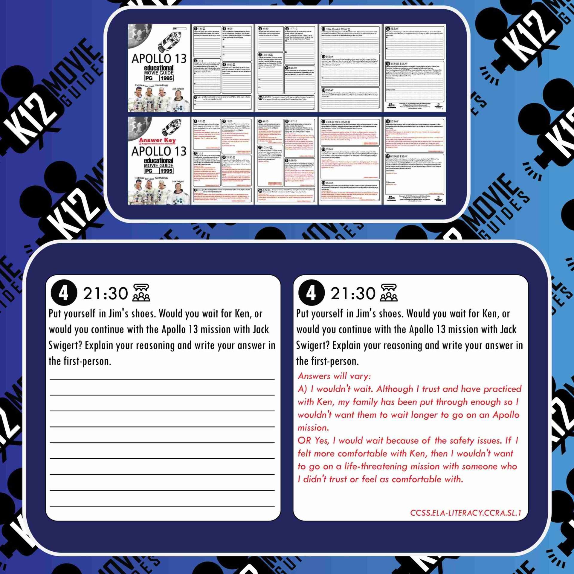Apollo 13 Movie Guide | Questions | Worksheet | Google Form (PG - 1995) Free Sample