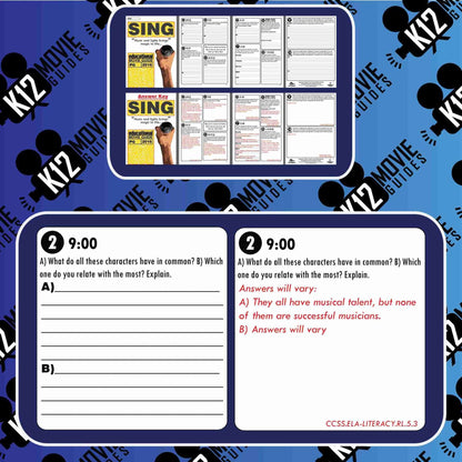 Sing Movie Guide | Questions | Worksheet (PG - 2016) Free Sample