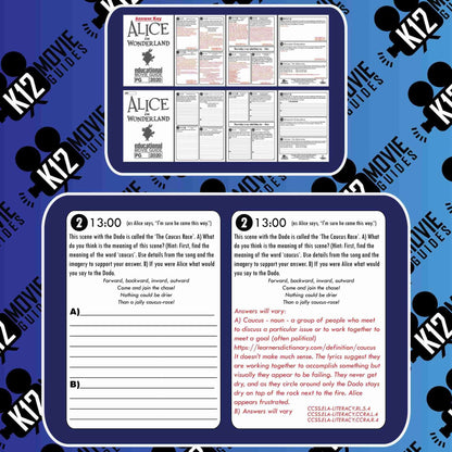 Alice in Wonderland Movie Guide | Worksheet | Questions | Google Slides (G - 1951) Sample