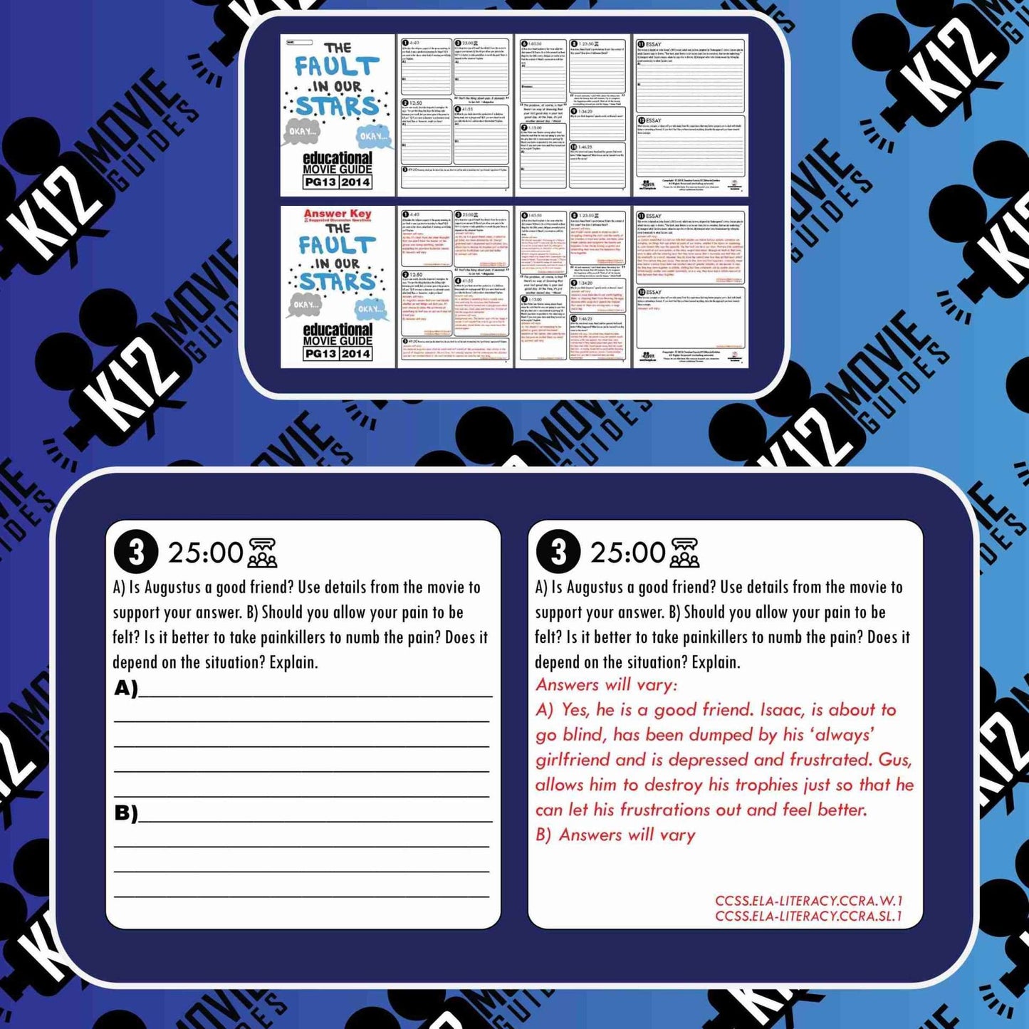 The Fault in Our Stars Movie Guide | Questions | Worksheet (PG13 - 2014) Sample