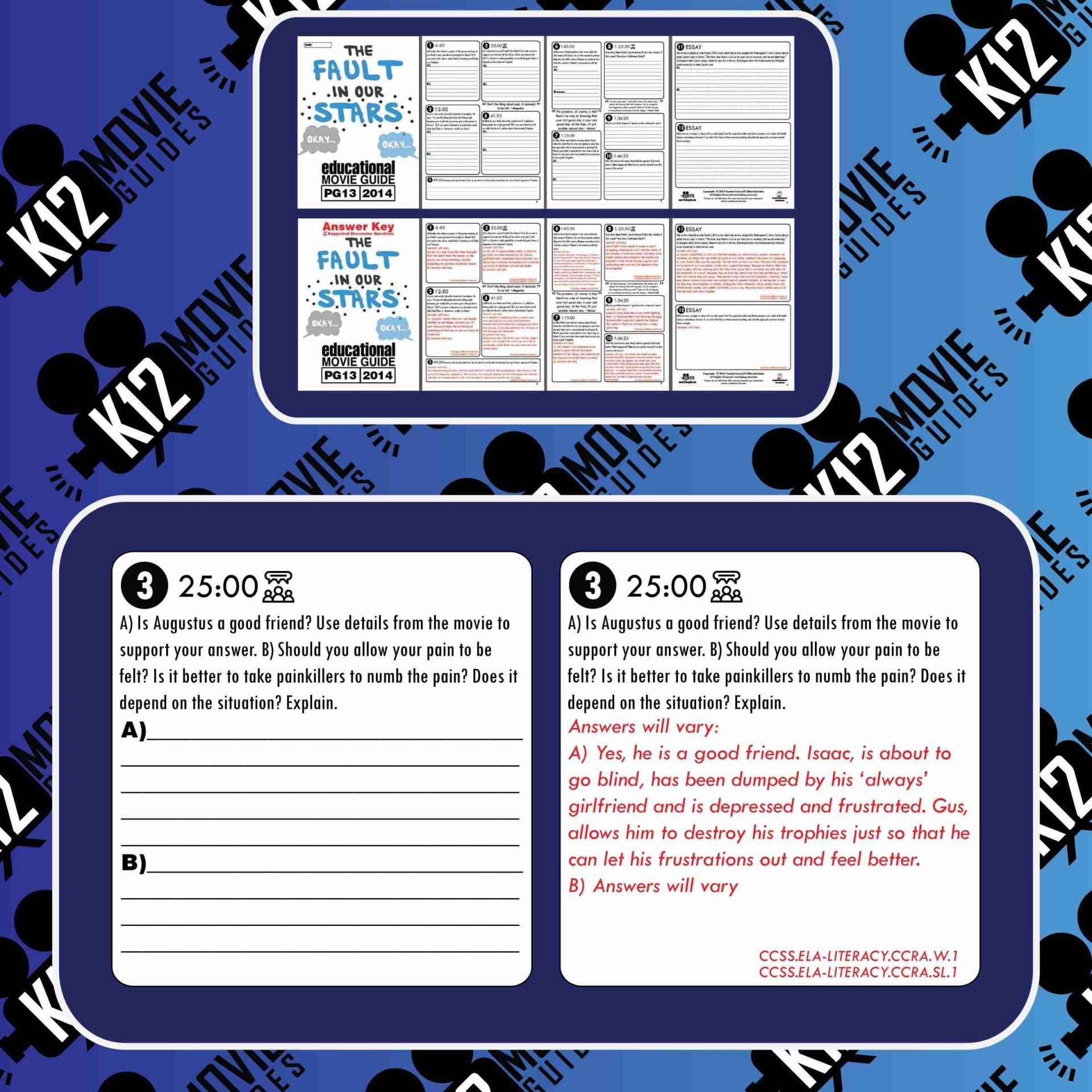 The Fault in Our Stars Movie Guide | Questions | Worksheet (PG13 - 2014) Sample