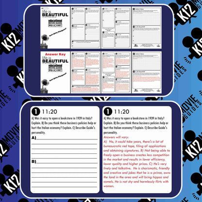 Life is Beautiful Movie Guide | Questions | Worksheet (PG13 - 1997) Sample