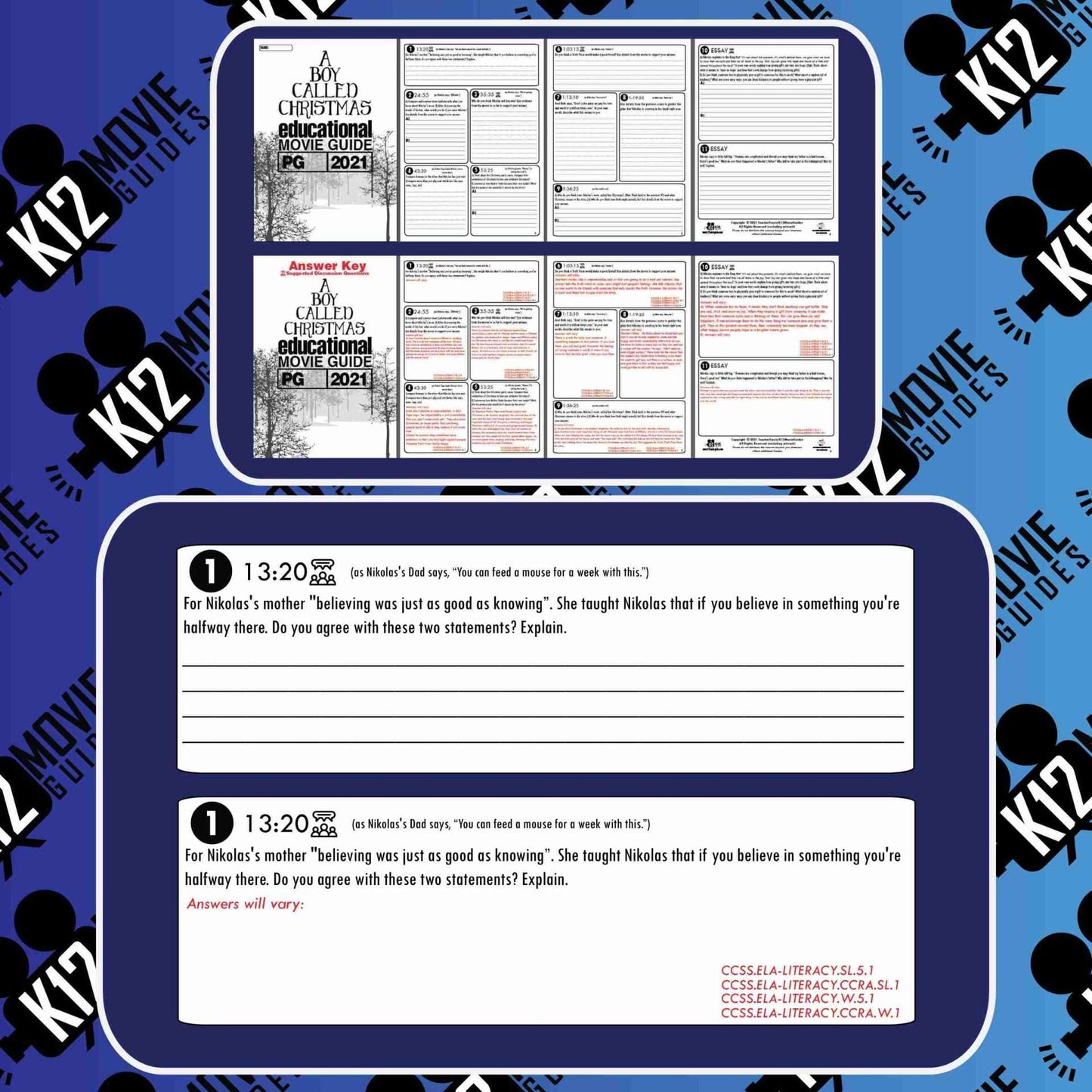 A Boy Called Christmas Movie Guide | Worksheet | Questions | Google Slides (PG - 2021) Cover