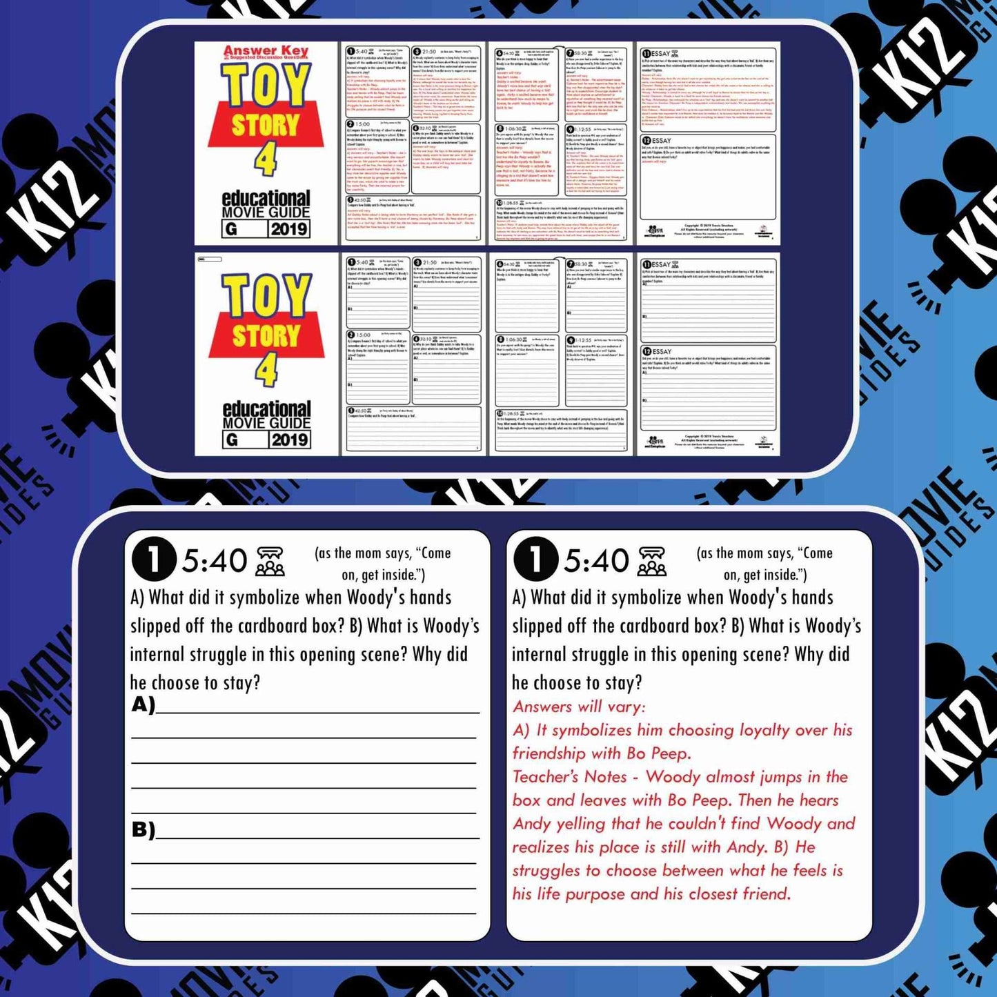 Toy Story 4 Movie Guide | Questions | Worksheet | Google Classroom (G - 2019) Sample