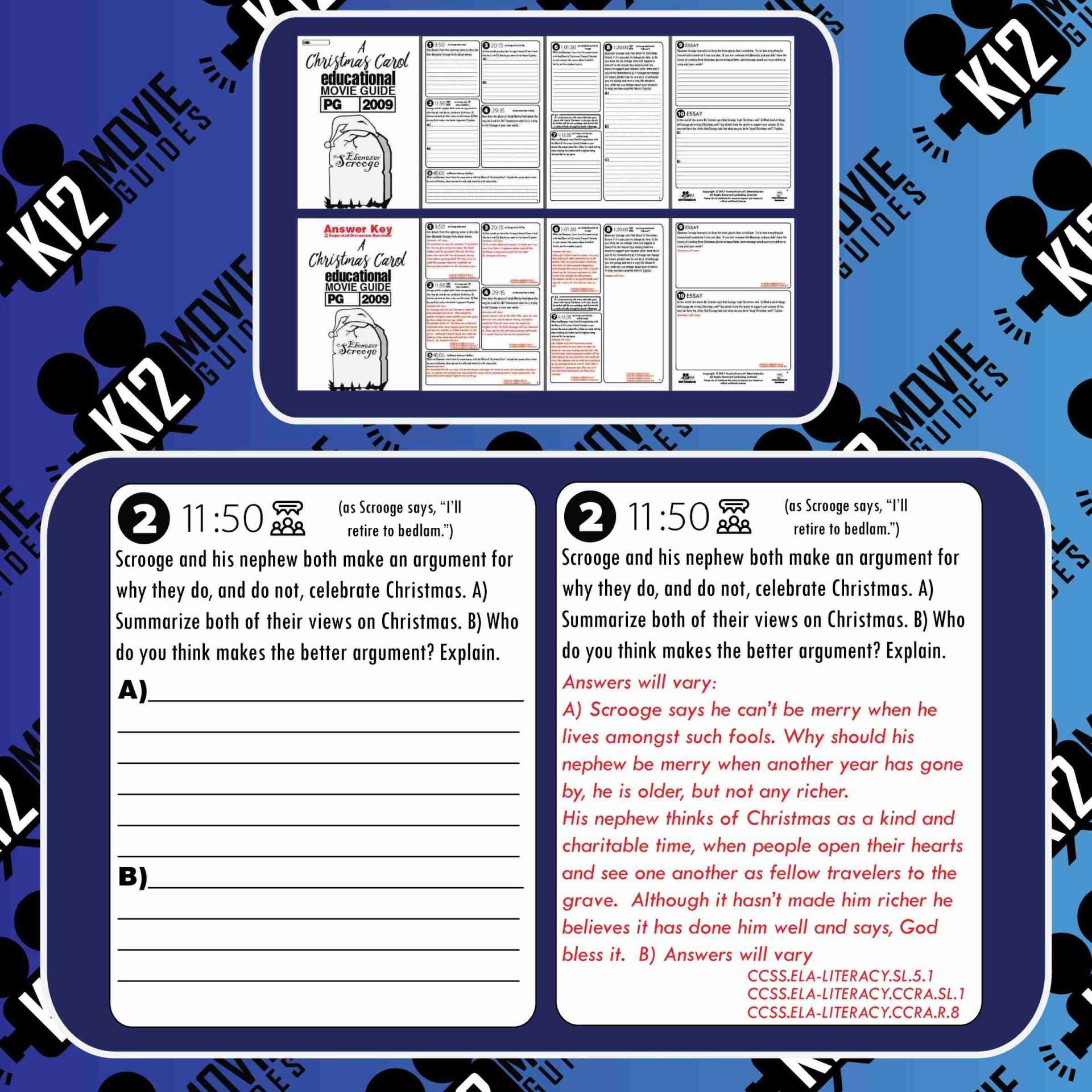 A Christmas Carol Movie Viewing Guide | Questions | Google Forms (PG - 2009) Free Sample