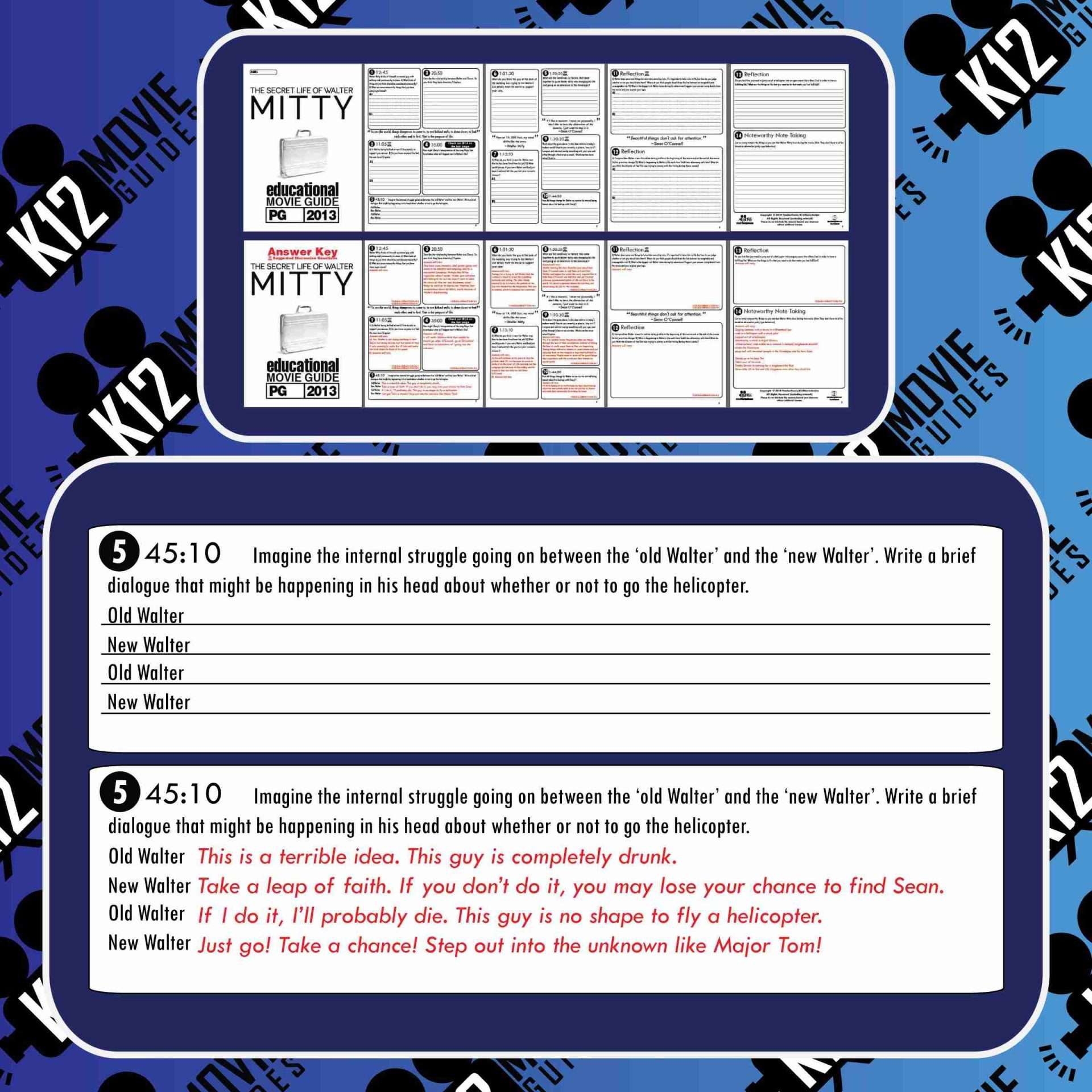 The Secret Life of Walter Mitty Movie Guide | Questions | Worksheet (PG - 2013) Free Sample