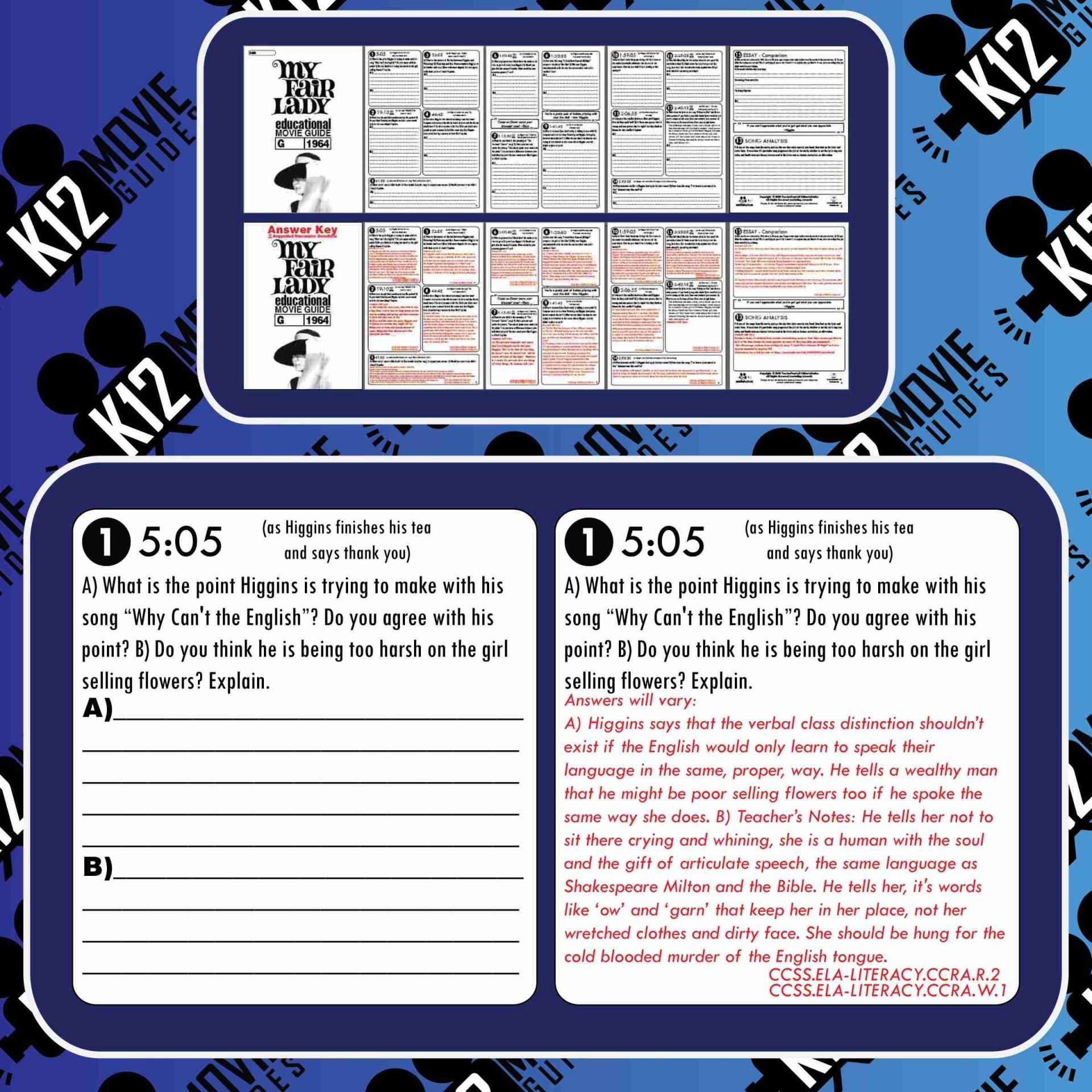 My Fair Lady Movie Guide | Questions | Worksheet | Google Forms (G - 1964) Free Sample