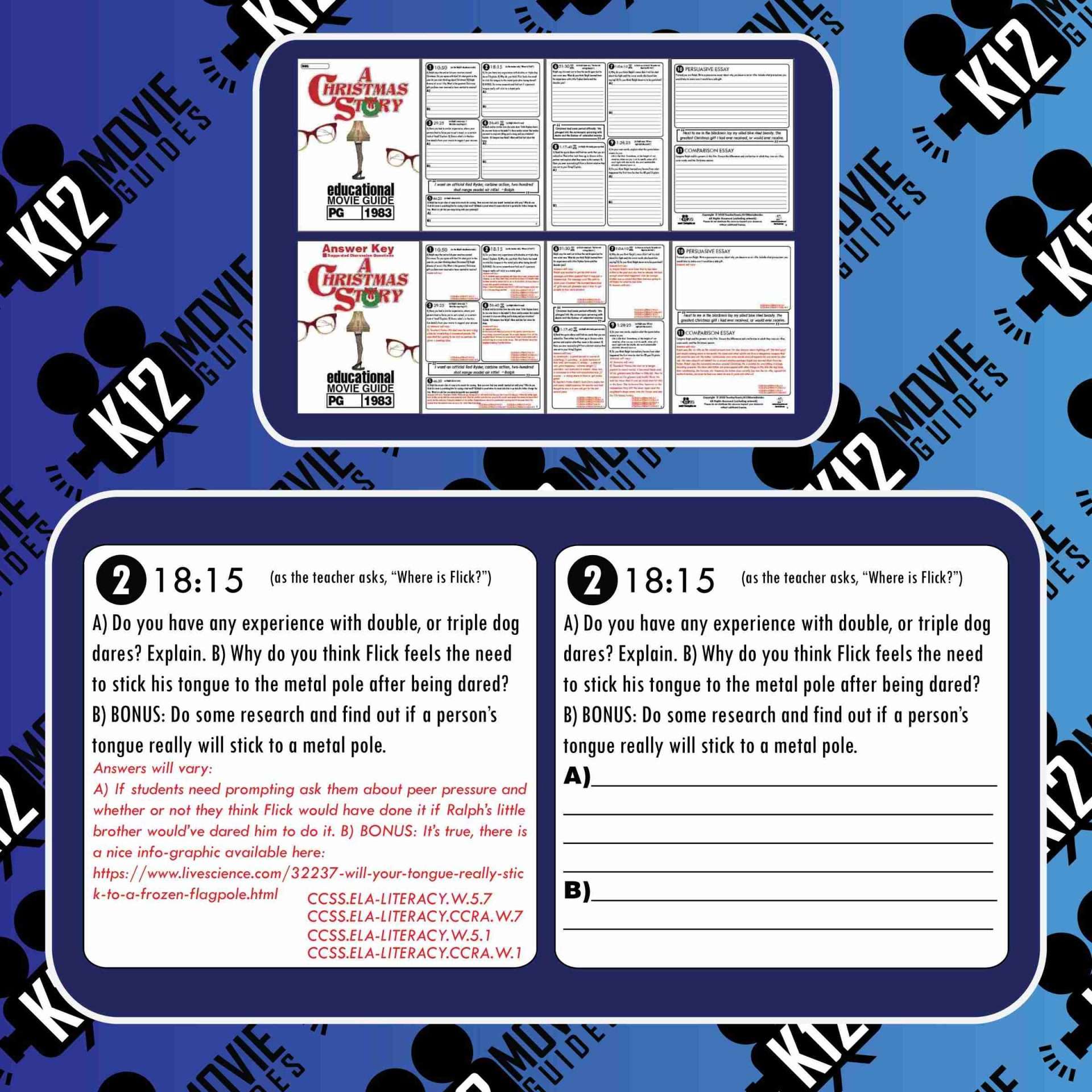 A Christmas Story Movie Guide | Worksheet | Questions | Google Form (PG - 1983) Free Sample