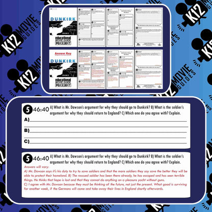 Dunkirk Movie Guide | Questions | Worksheet | Google Slides (PG13 - 2017) Sample