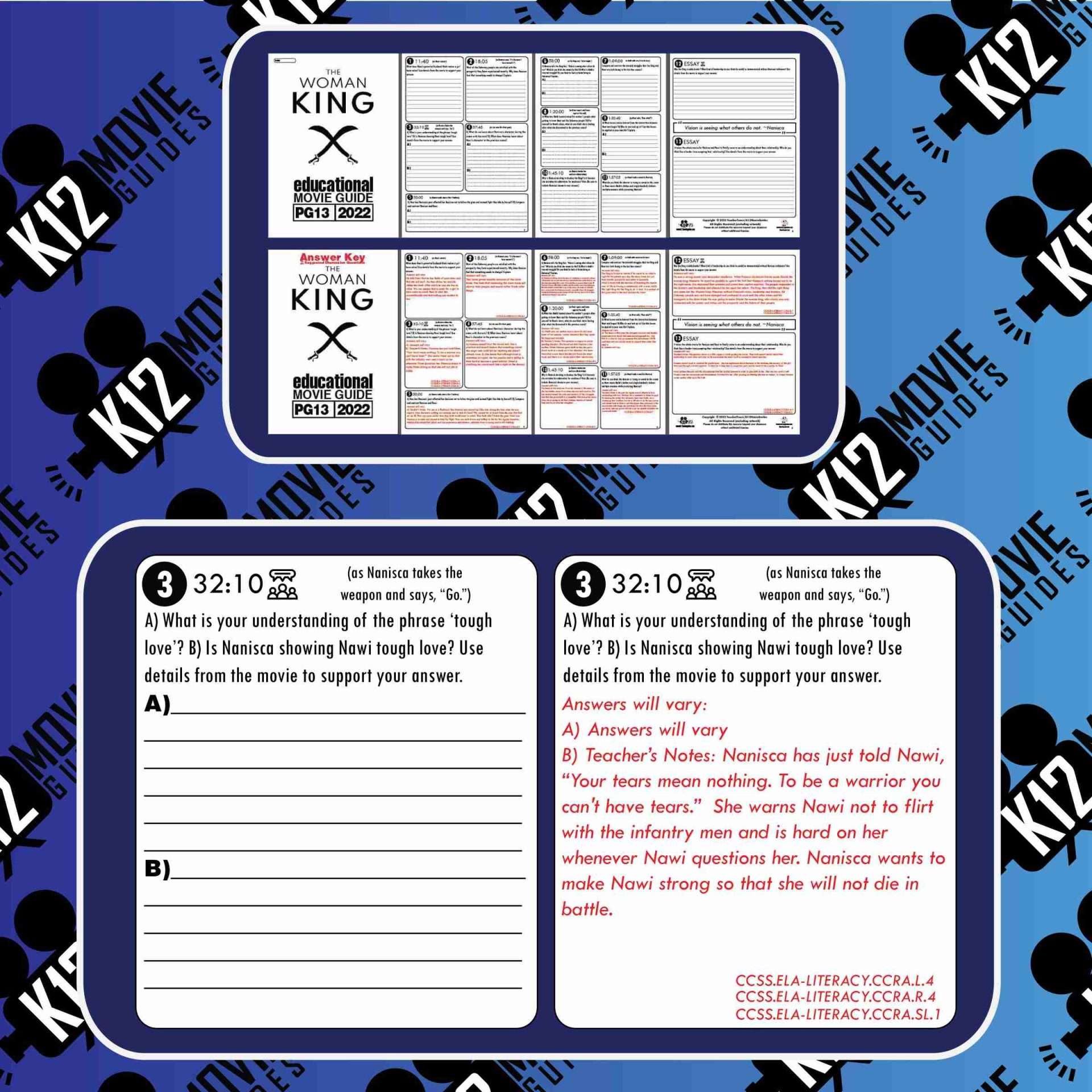 The Woman King Movie Guide | Worksheet | Questions | Google Slides (PG13 - 2022) Sample